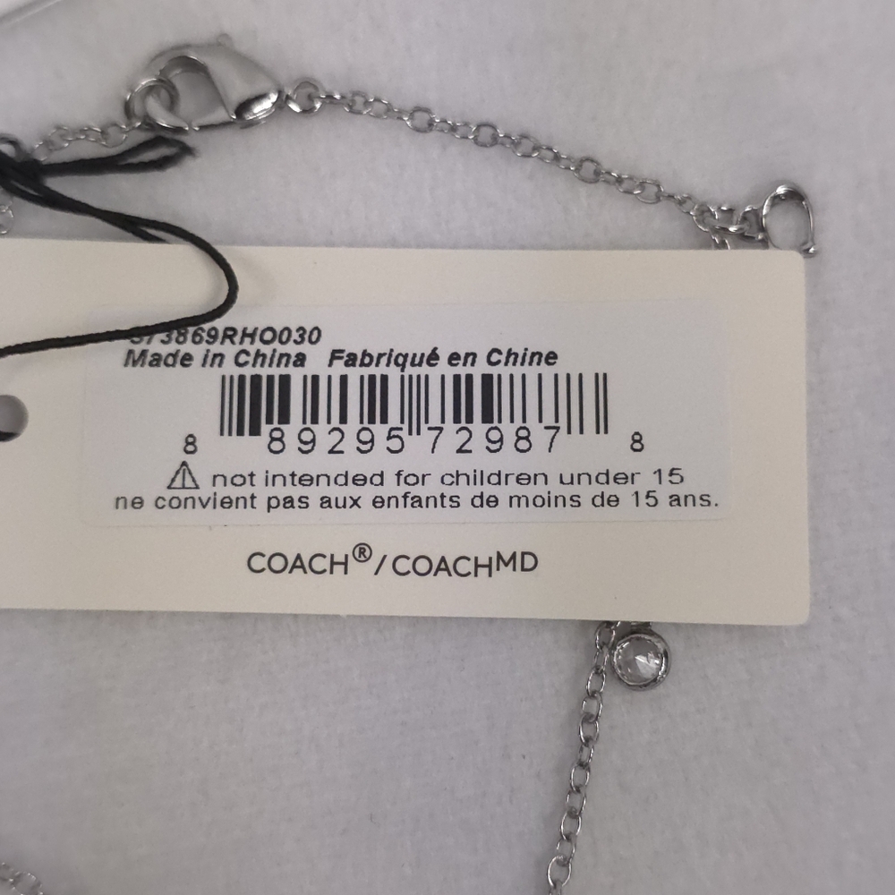 Coach Charm Bracelet Silver Plated Brass - Picture 4 of 4